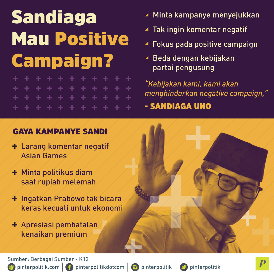 Positive campaign Sandiaga
