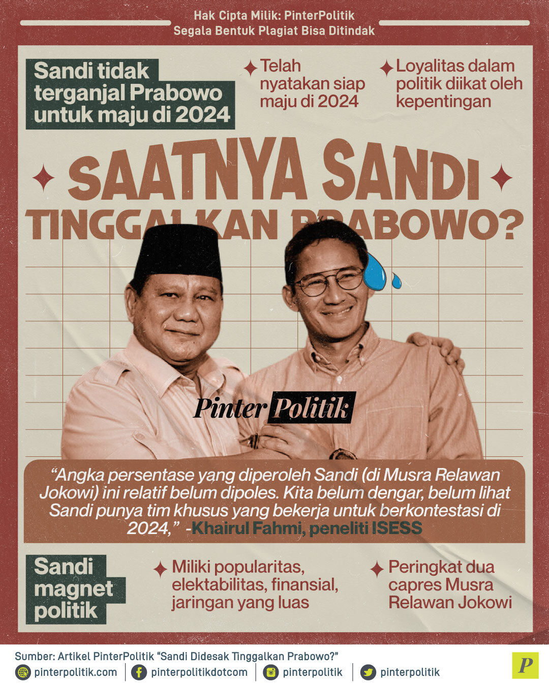 Saatnya Sandi Tinggalkan Prabowo