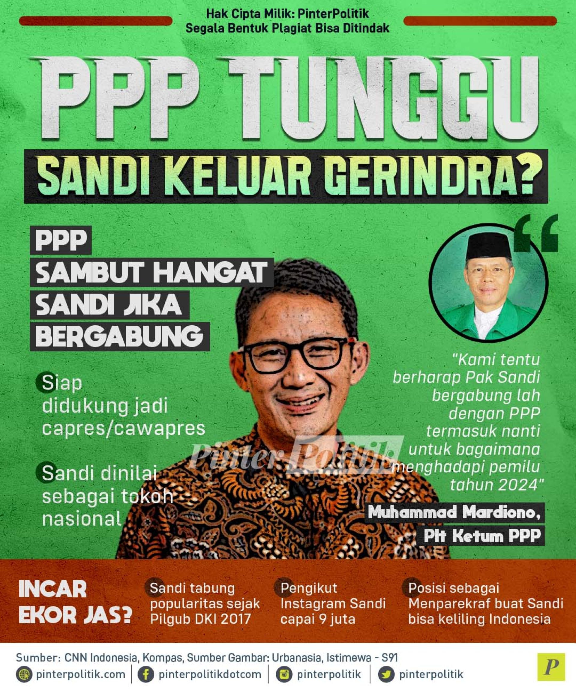 PPP Tunggu Sandi Keluar Gerindra?