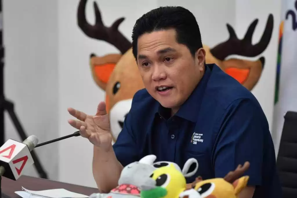 Erick Thohir berkeringat