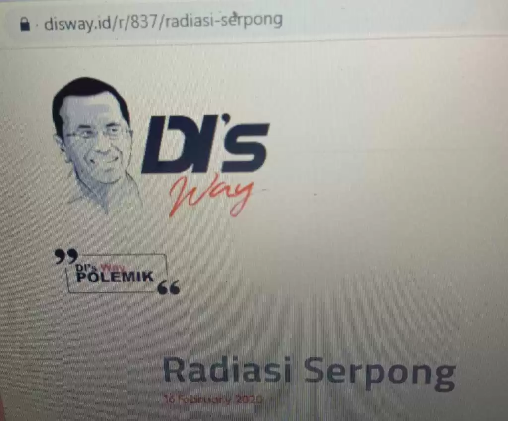 Komentar Dahlan Iskan Soal Radiasi Nuklir