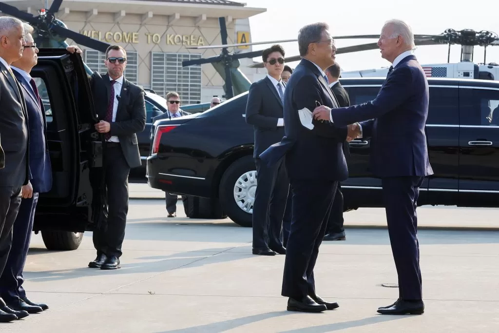 u.s. president joe biden visits south korea