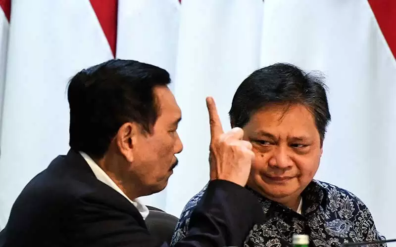 airlangga vs luhut (foto antara)